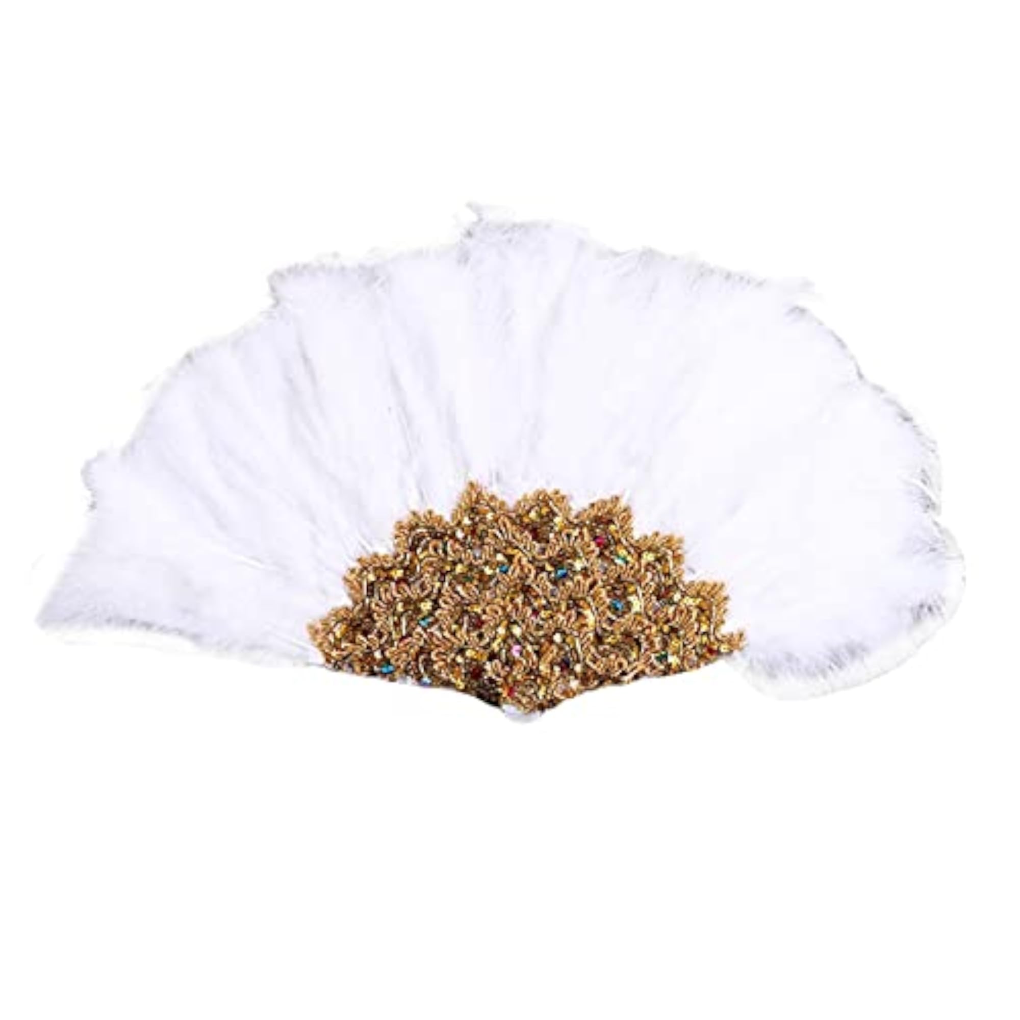 Wedding Bride Feather Handheld Decorative Fan